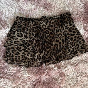 XXI Leopard Print Mini Skirt